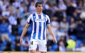 Le Normand, en un partido con la Real Sociedad esta temporada.
