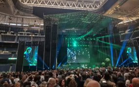El Bernabéu, durante el concierto de Locos por la música.