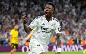 Vinicius, con el Real Madrid.