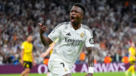 Vinicius, con el Real Madrid.