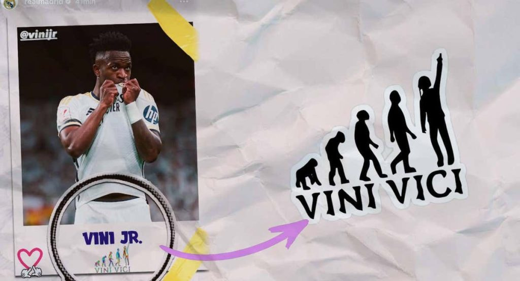 Publicación del Real Madrid con el logo de 'Vini Vici'.