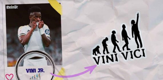 Publicación del Real Madrid con el logo de 'Vini Vici'.