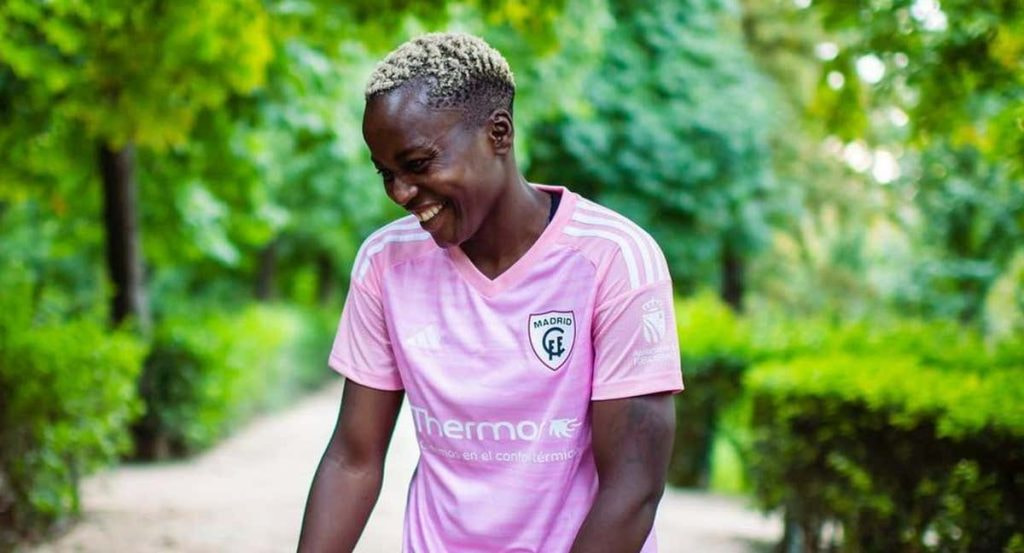 Racheal Kundananji, en su etapa como jugadora del Madrid CFF.
