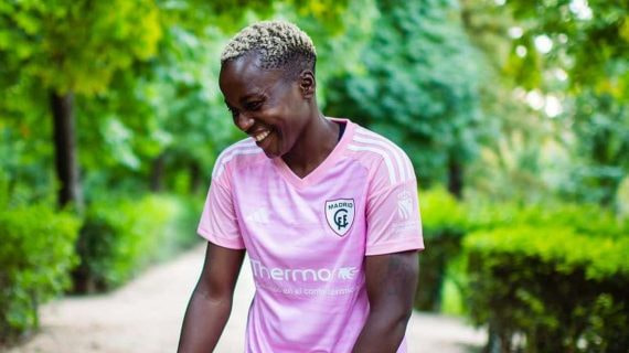 Racheal Kundananji, en su etapa como jugadora del Madrid CFF.