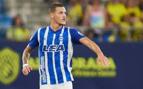 Rafa Marín, durante un partido del Alavés.
