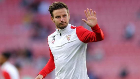 Ivan Rakitic, en el último partido del Sevilla en el Metropolitano.