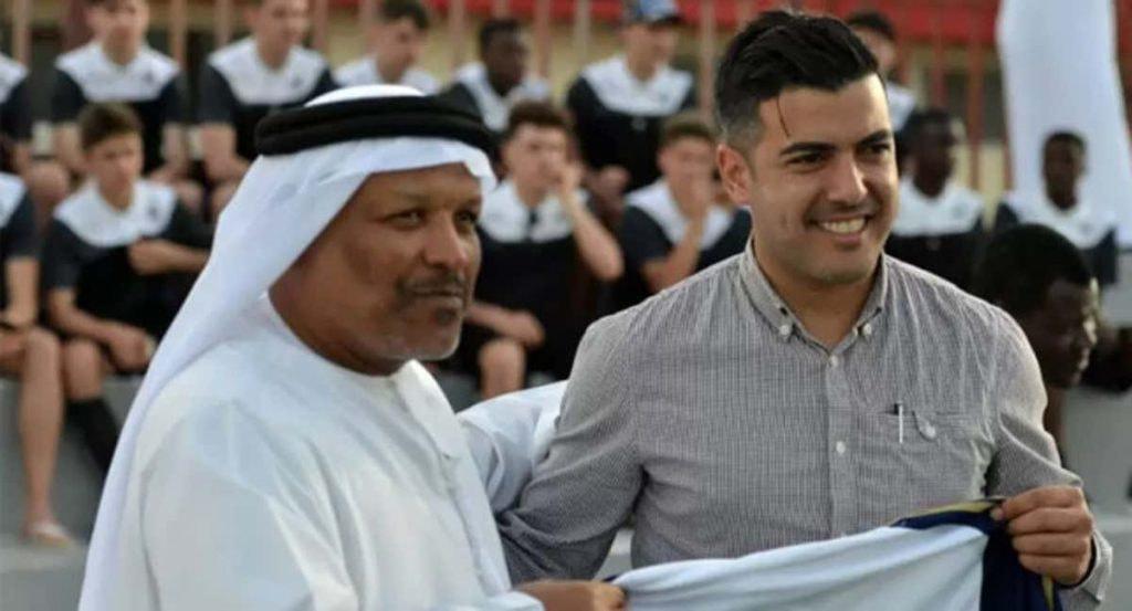Rayco, junto a uno de los jeques de Arabia Saudí