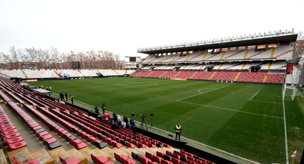 Vista panorámica del Estadio de Vallecas en enero de 2025.