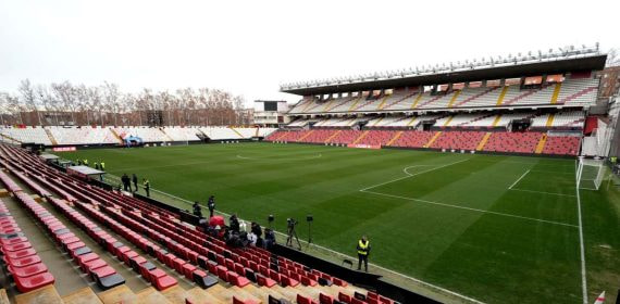 Vista panorámica del Estadio de Vallecas en enero de 2025.