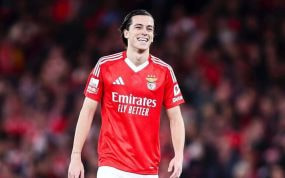 Álvaro Carreras, con el Benfica.