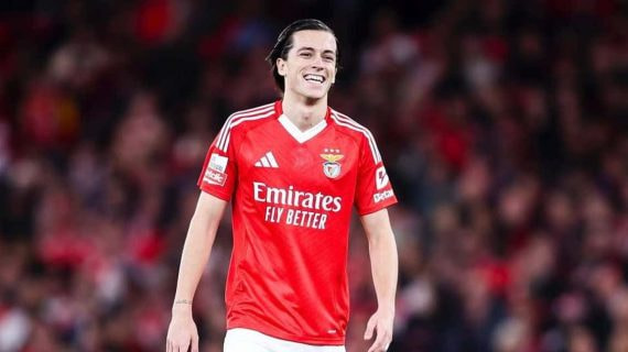 Álvaro Carreras, con el Benfica.