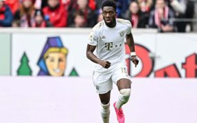 Alphonso Davies, lateral izquierdo del Bayern.