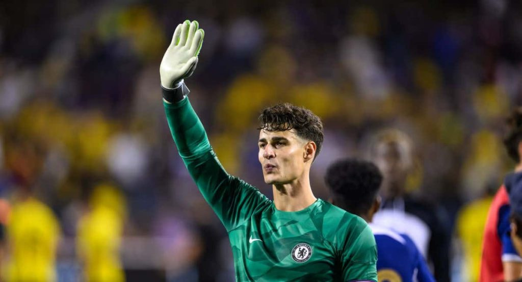 Kepa, durante un partido con el Chelsea.