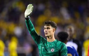 Kepa, durante un partido con el Chelsea.