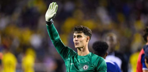 Kepa, durante un partido con el Chelsea.