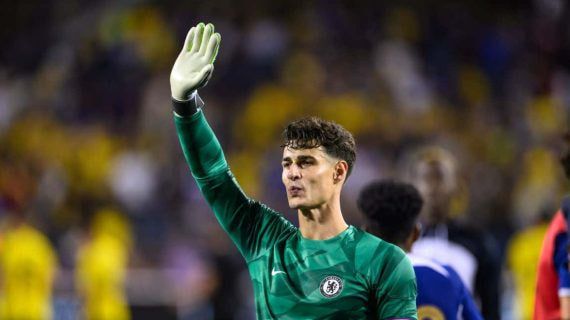 Kepa, durante un partido con el Chelsea.