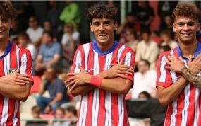 Castrelo celebra un gol esta temporada.