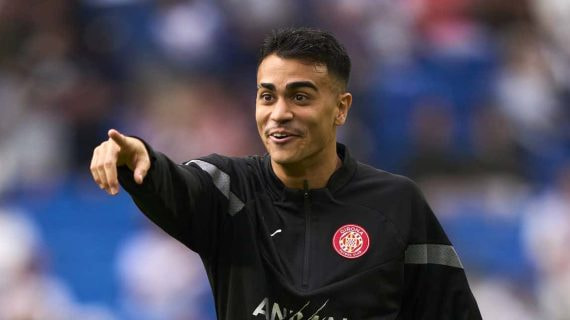 Reinier durante un calentamiento con el Girona.