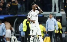 Vinicius, en el Bernabéu.