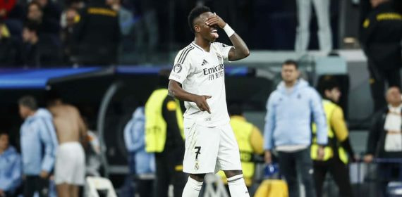 Vinicius, en el Bernabéu.
