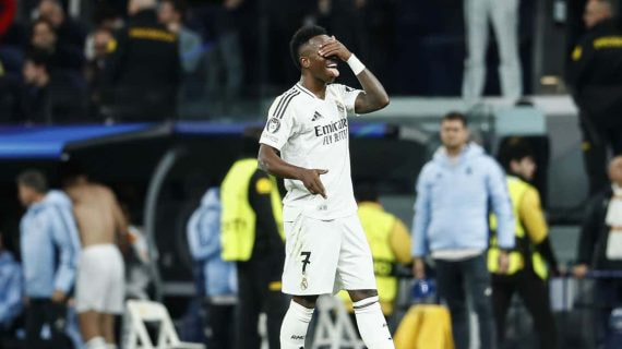 Vinicius, en el Bernabéu.