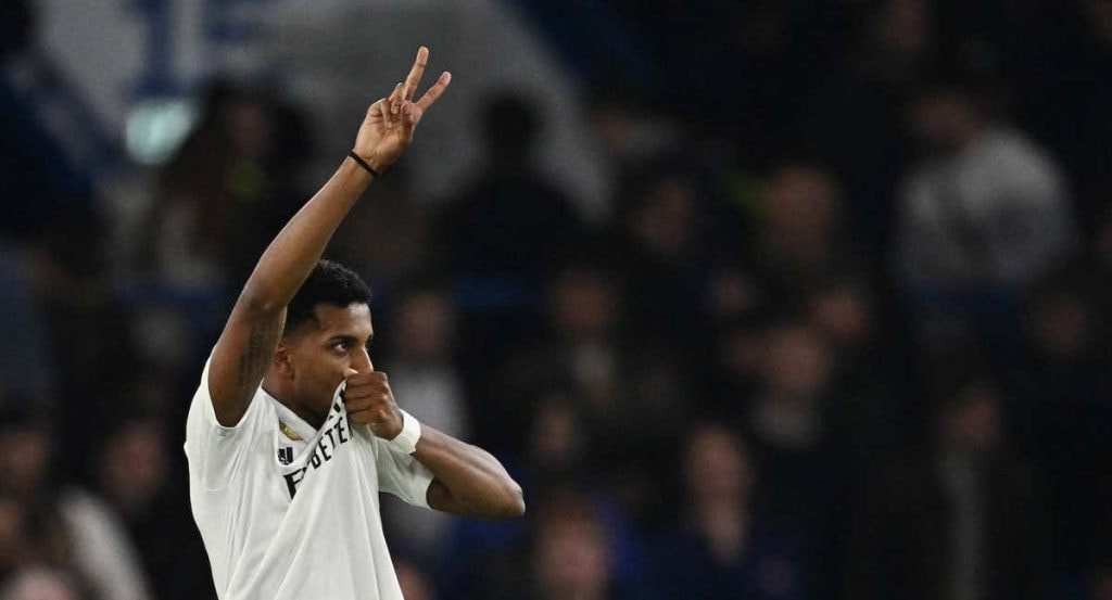 Rodrygo, en un partido de Champions.