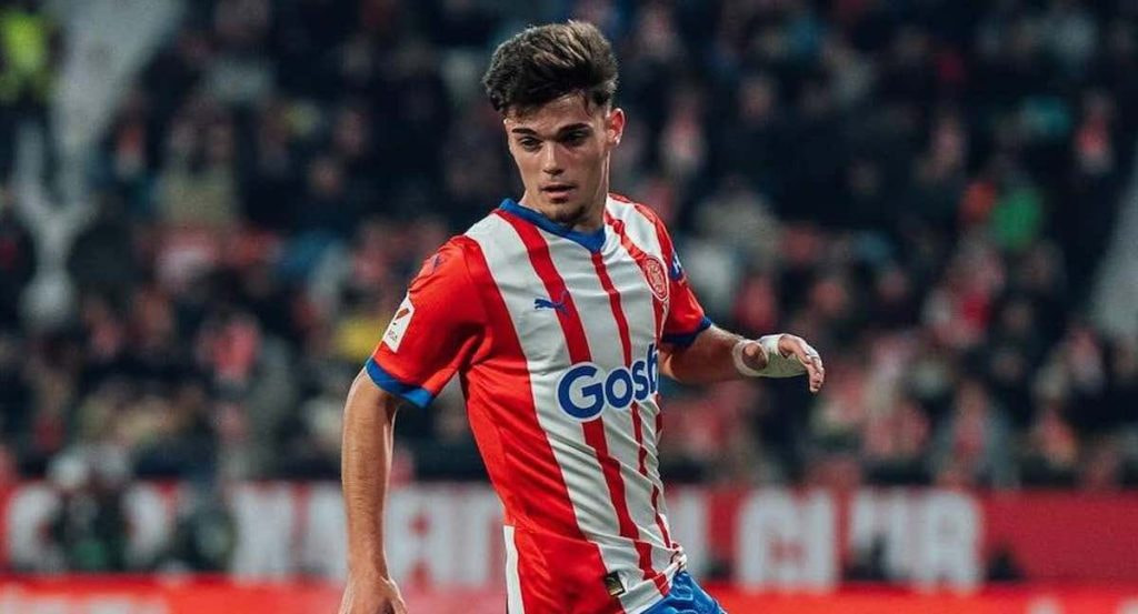 Miguel Gutiérrez, jugando con el Girona.