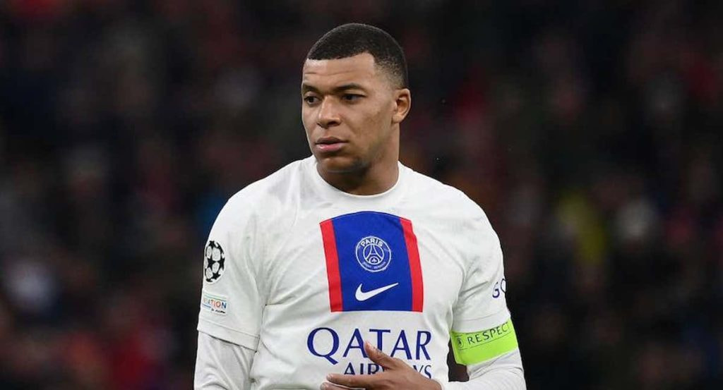 Mbappé, durante el Bayern Múnich-PSG de Champions League.