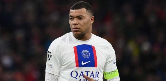 Mbappé, durante el Bayern Múnich-PSG de Champions League.