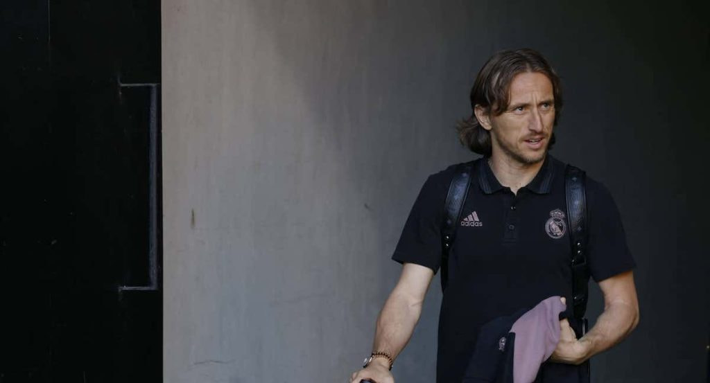 Modric, antes de un partido.
