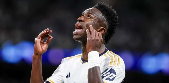 Vinicius, durante un partido del Real Madrid.