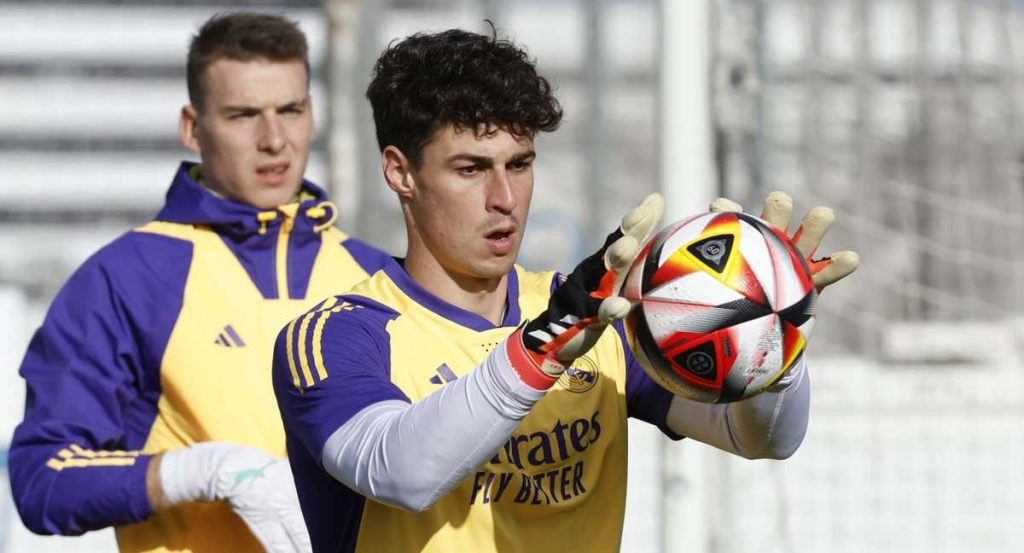 Kepa y Lunin, en un entrenamiento.