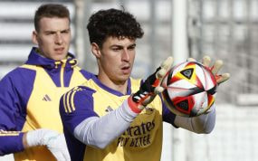 Kepa y Lunin, en un entrenamiento.