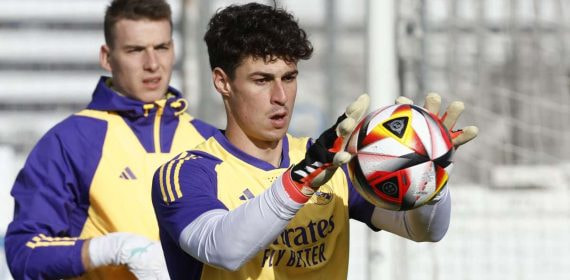 Kepa y Lunin, en un entrenamiento.