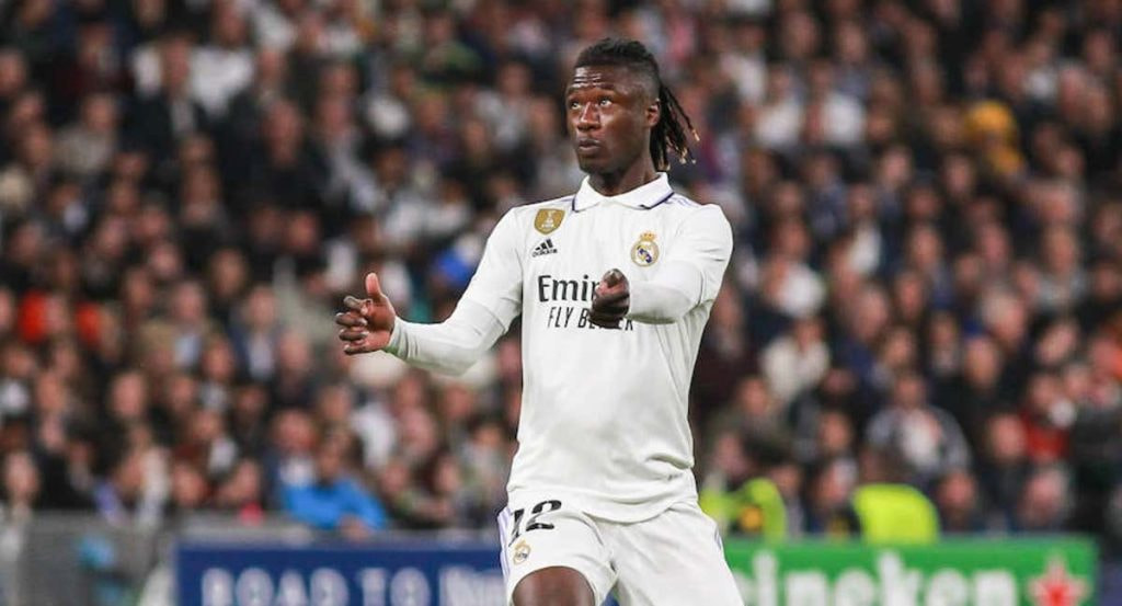 Eduardo Camavinga durante el Real Madrid-Liverpool.