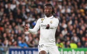 Eduardo Camavinga durante el Real Madrid-Liverpool.