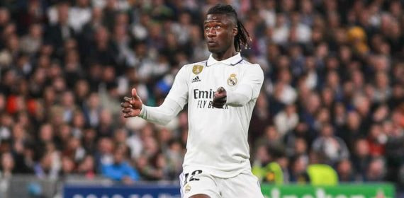 Eduardo Camavinga durante el Real Madrid-Liverpool.