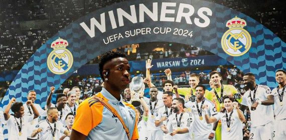 Vinicius, en la Supercopa de Varsovia.