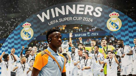 Vinicius, en la Supercopa de Varsovia.