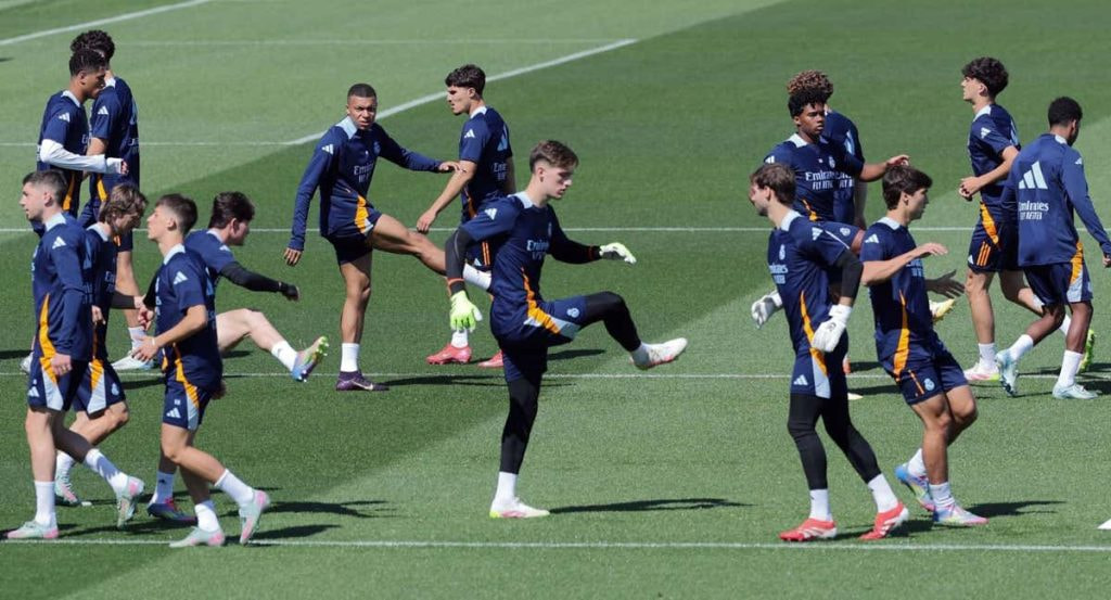 Entrenamiento del Real Madrid en Valebebeas.