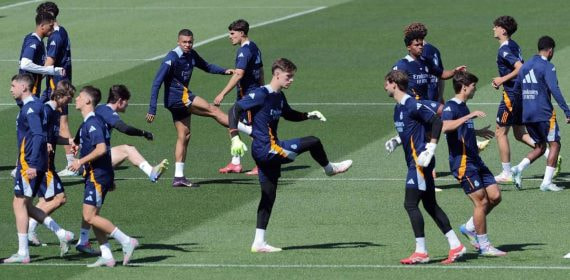 Entrenamiento del Real Madrid en Valebebeas.