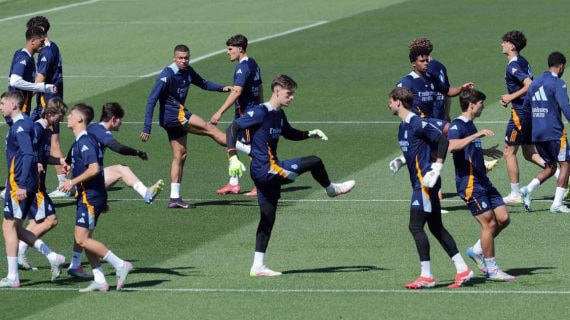 Entrenamiento del Real Madrid en Valebebeas.
