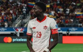 Alphonso Davies, en la Copa América con Canadá.