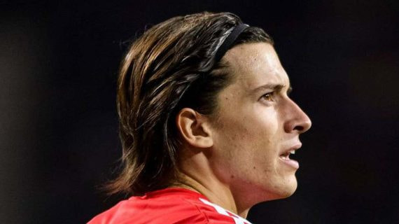 Álvaro Carreras, con el Benfica.