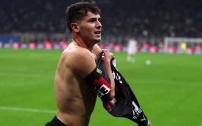 Brahim celebra su gol ante la Juve.