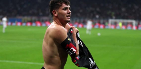 Brahim celebra su gol ante la Juve.