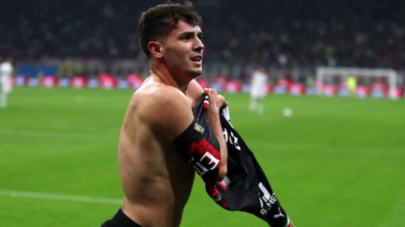 Brahim celebra su gol ante la Juve.