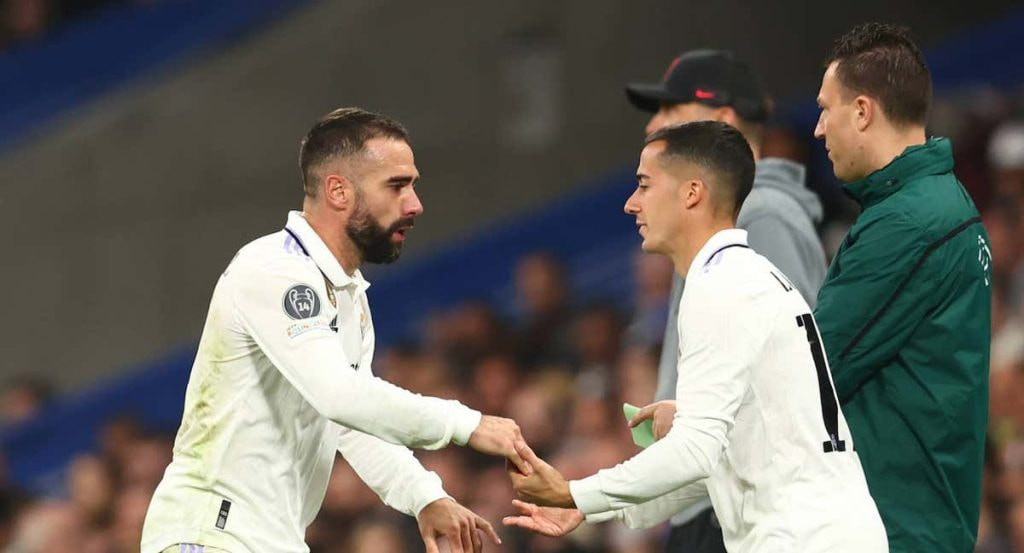 Carvajal y Lucas Vázquez, con el Real Madrid.