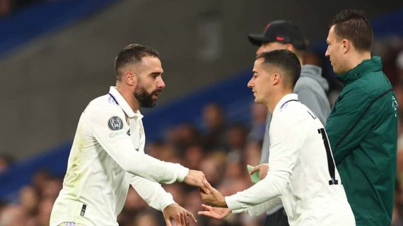 Carvajal y Lucas Vázquez, con el Real Madrid.