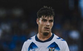 Aarón Martín, con el Tenerife.
